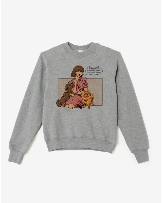 Classic Crewneck Puppies - Heather Grey made by Re/Done