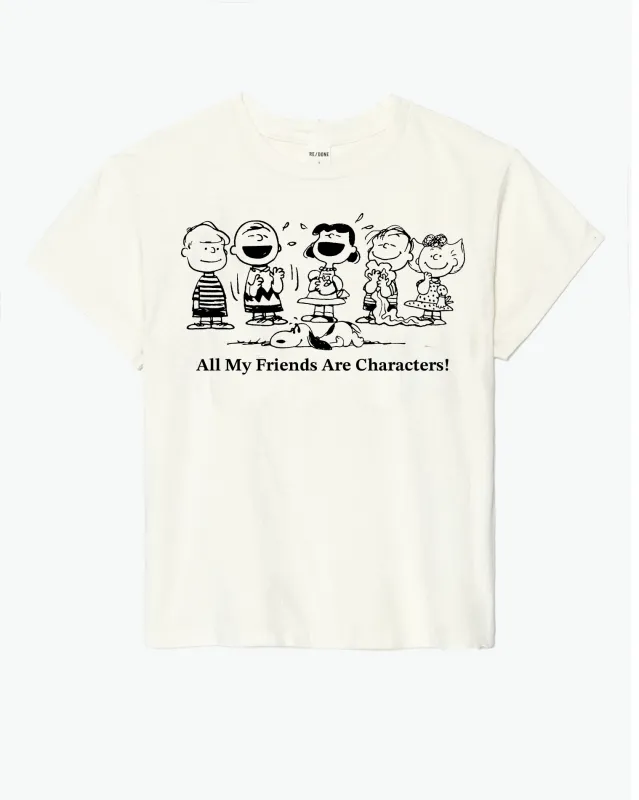 Classic Tee Peanuts Characters - Vintage White made by Re/Done