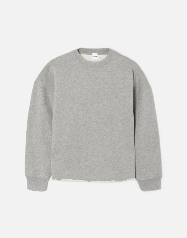 Oversized Raw Crewneck - Heather Grey made by Re/Done