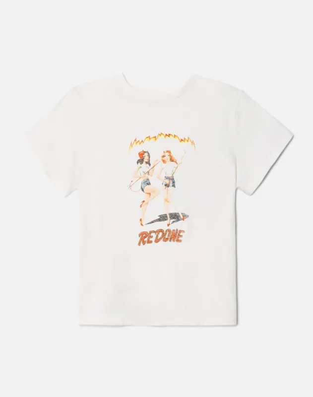 Classic Tee Devil Girls - Vintage White made by Re/Done