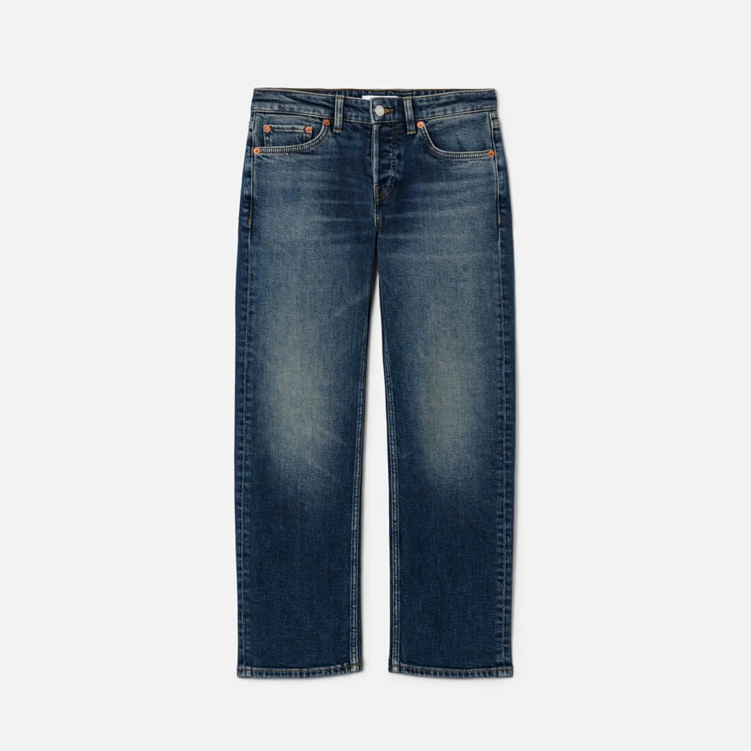 Surplus Comfort Stretch Slim Straight Crop - Smoke Water sold by Re/Done