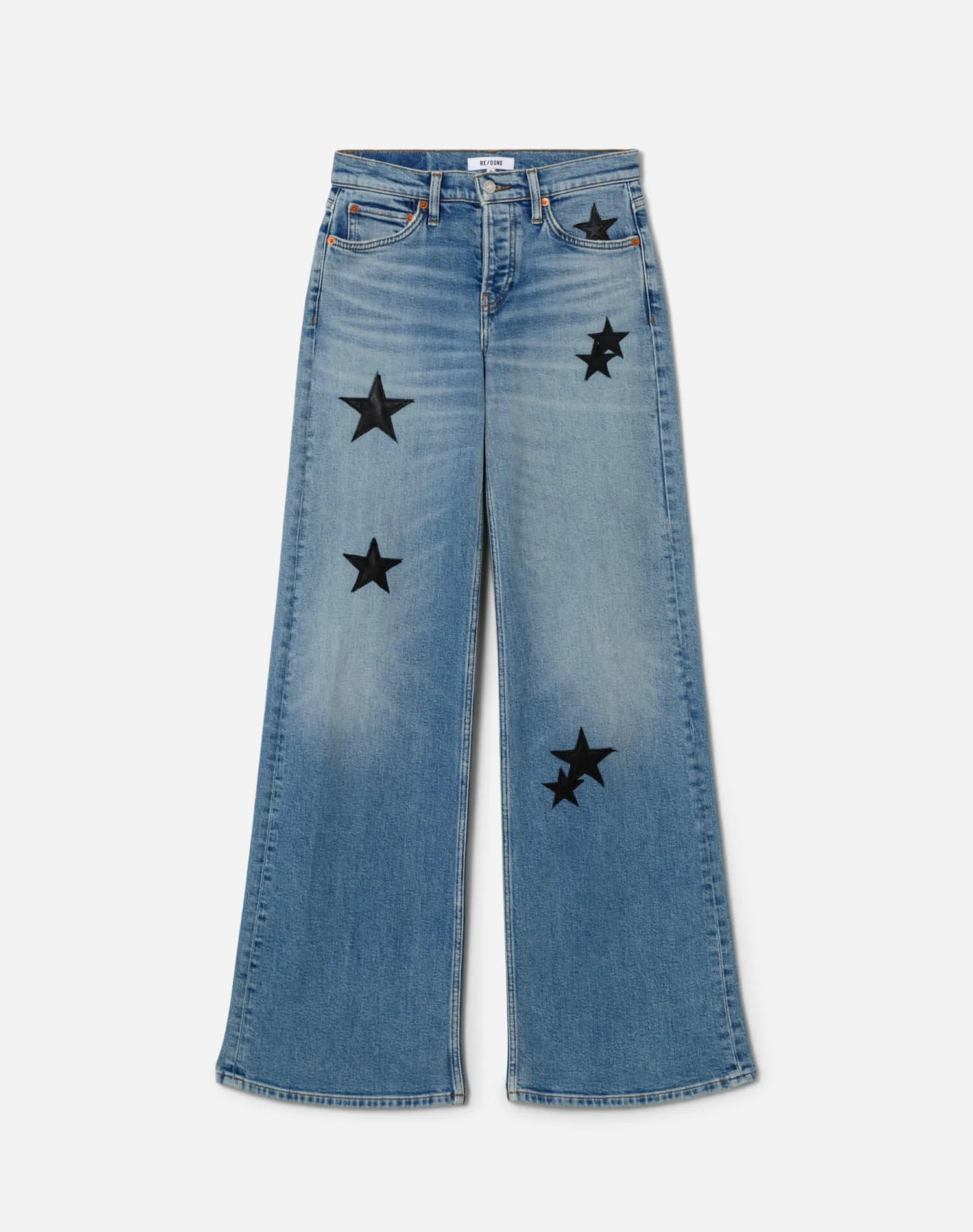 Mid Rise Wide Leg - Opal Indigo Star Size: 26 sold by Re/Done
