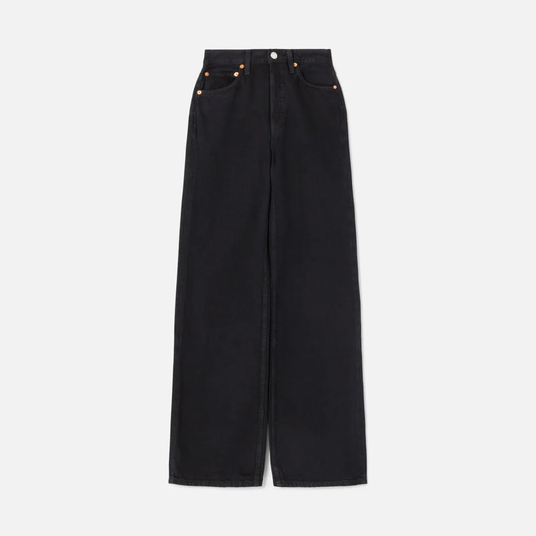 70s Ultra High Rise Wide Leg - Black Flow sold by Re/Done