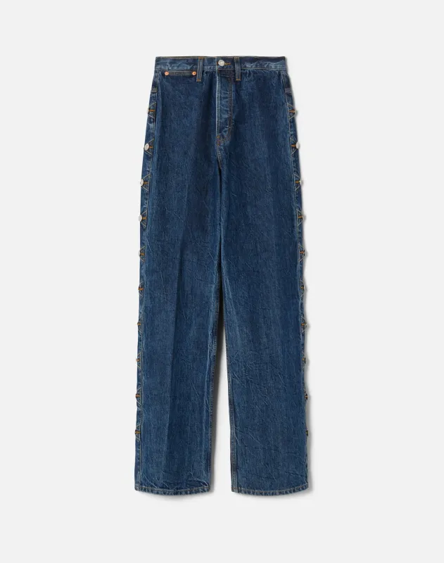 Western High Rise Loose - Rustic Indigo Size 25 made by Re/Done