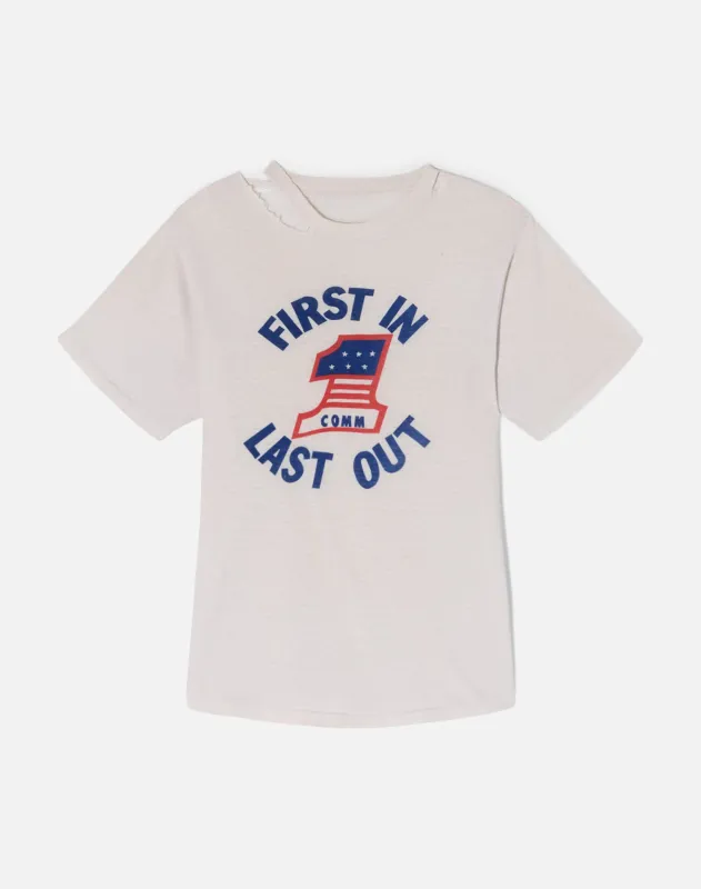 Vintage 70s Shredded Military Tee - #1718 made by Re/Done
