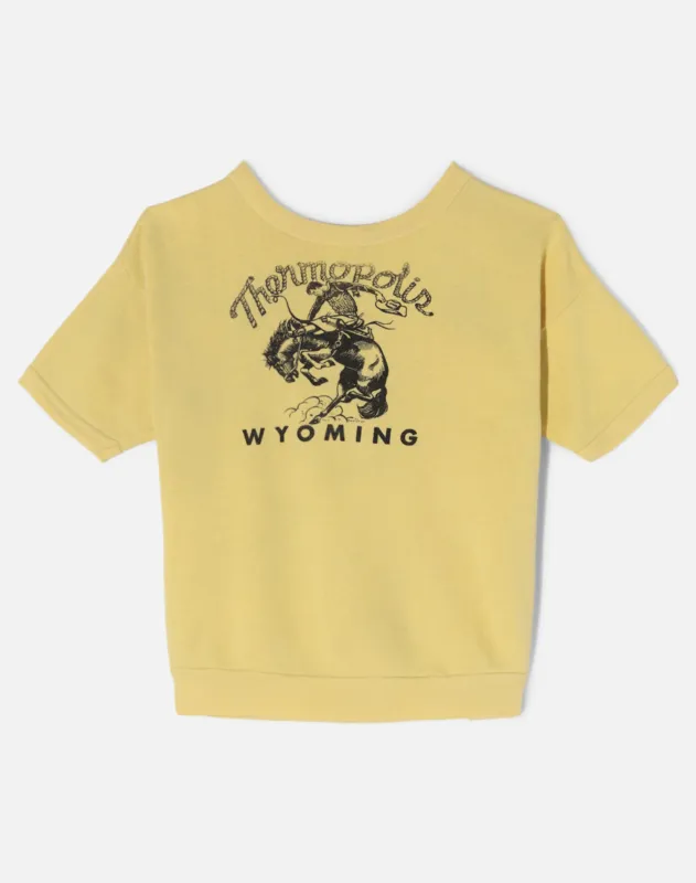 Vintage 70s Wyoming Short Sleeve Sweatshirt - #1709 made by Re/Done