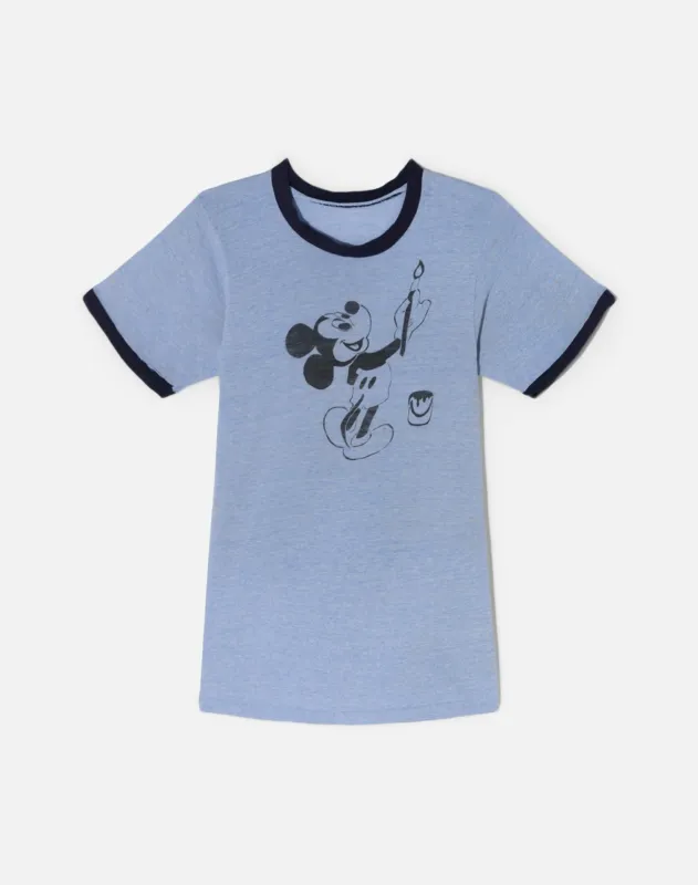 Vintage 80s Mickey Artist Tee - #1702 made by Re/Done