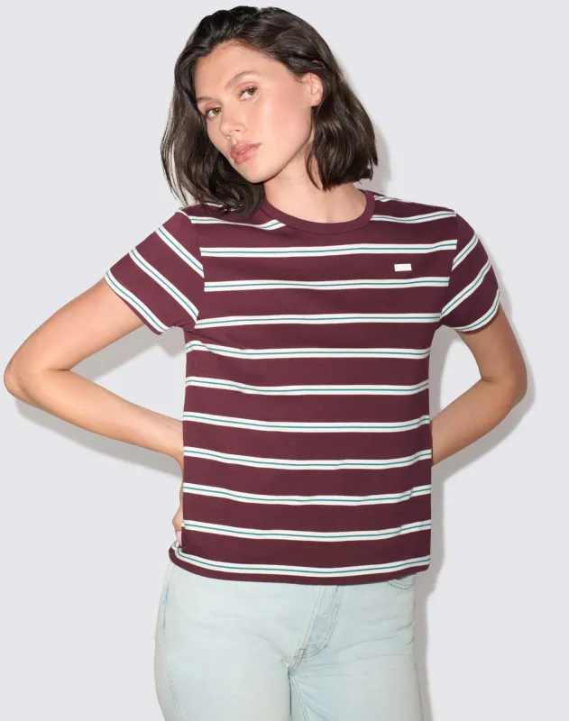 Classic Tee - Mulberry Stripe made by Re/Done