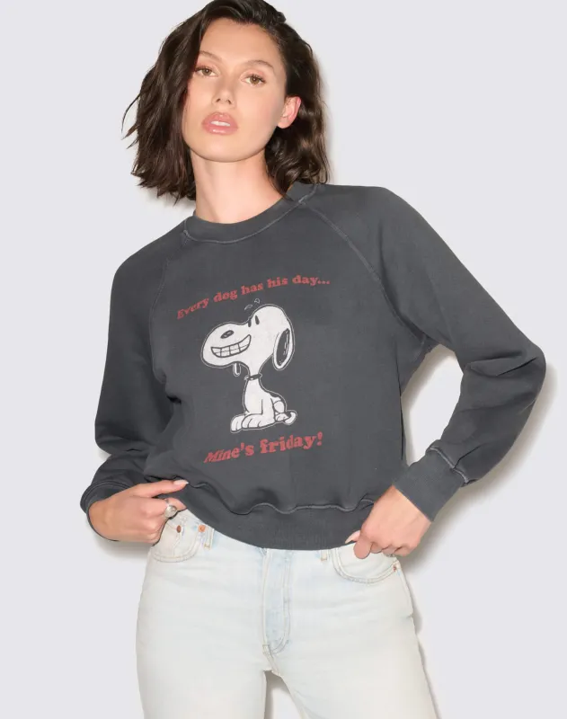 Classic Crewneck Snoop Fri - Washed Black made by Re/Done