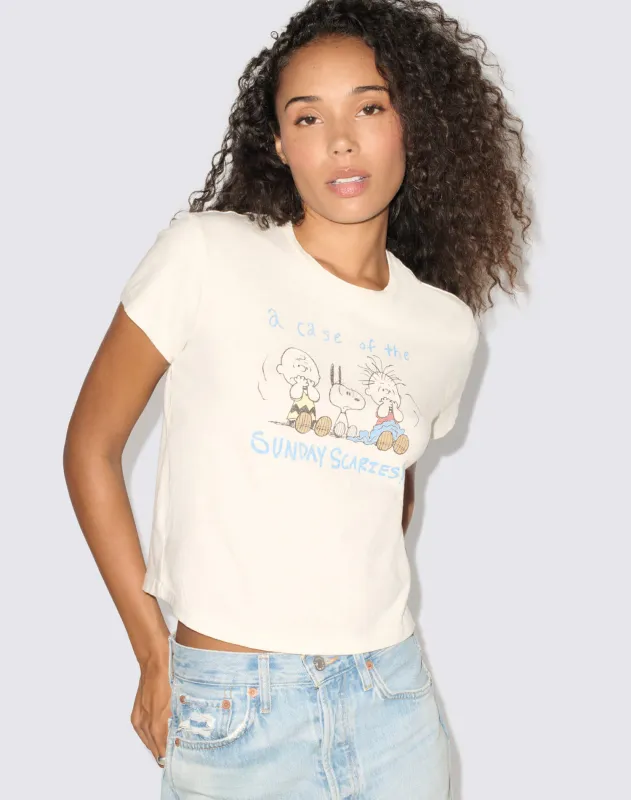 50s Boxy Tee Scaries - Vintage White made by Re/Done