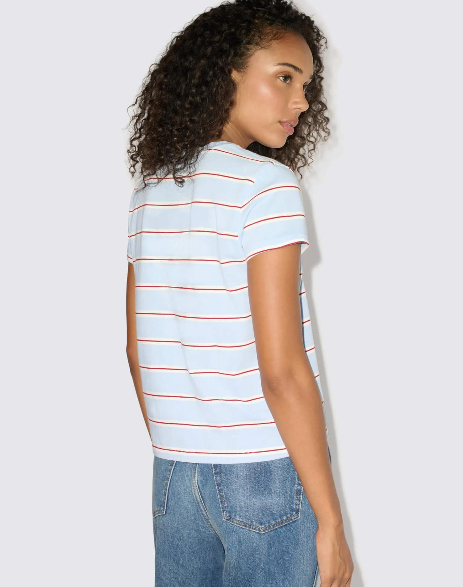Classic Tee - Blue Stripe sold by Re/Done product image thumbnail 2