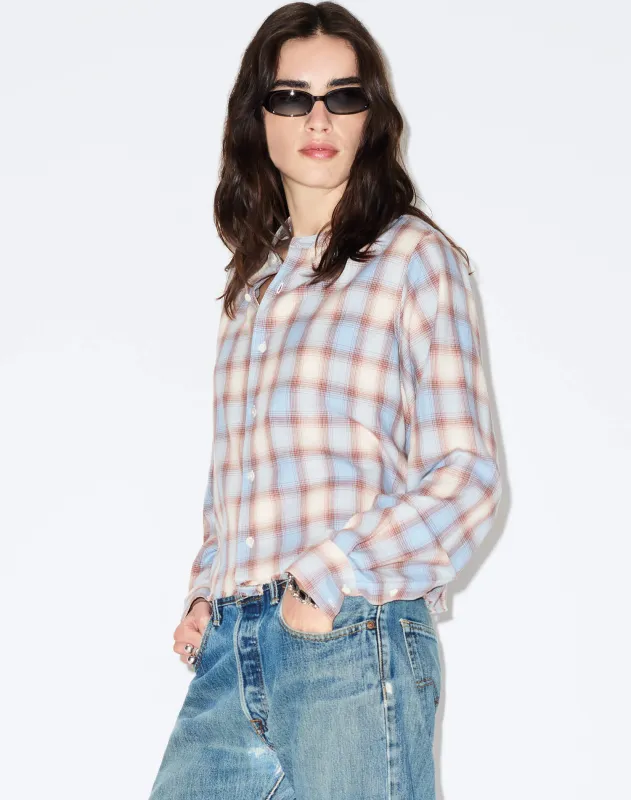 Bianca Shirt - Bluebell Plaid made by Re/Done