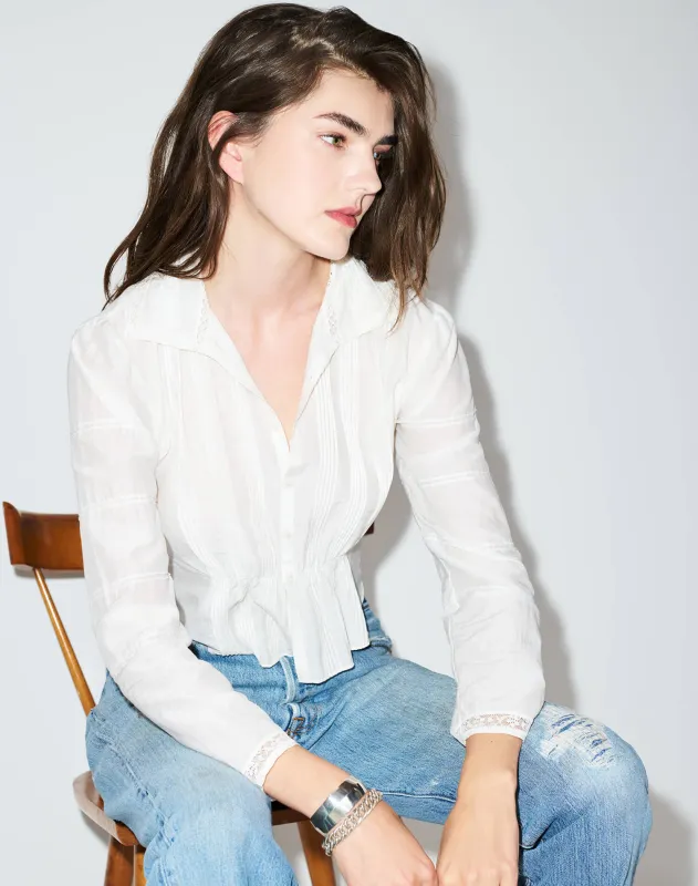 Addie Blouse - Vintage White made by Re/Done