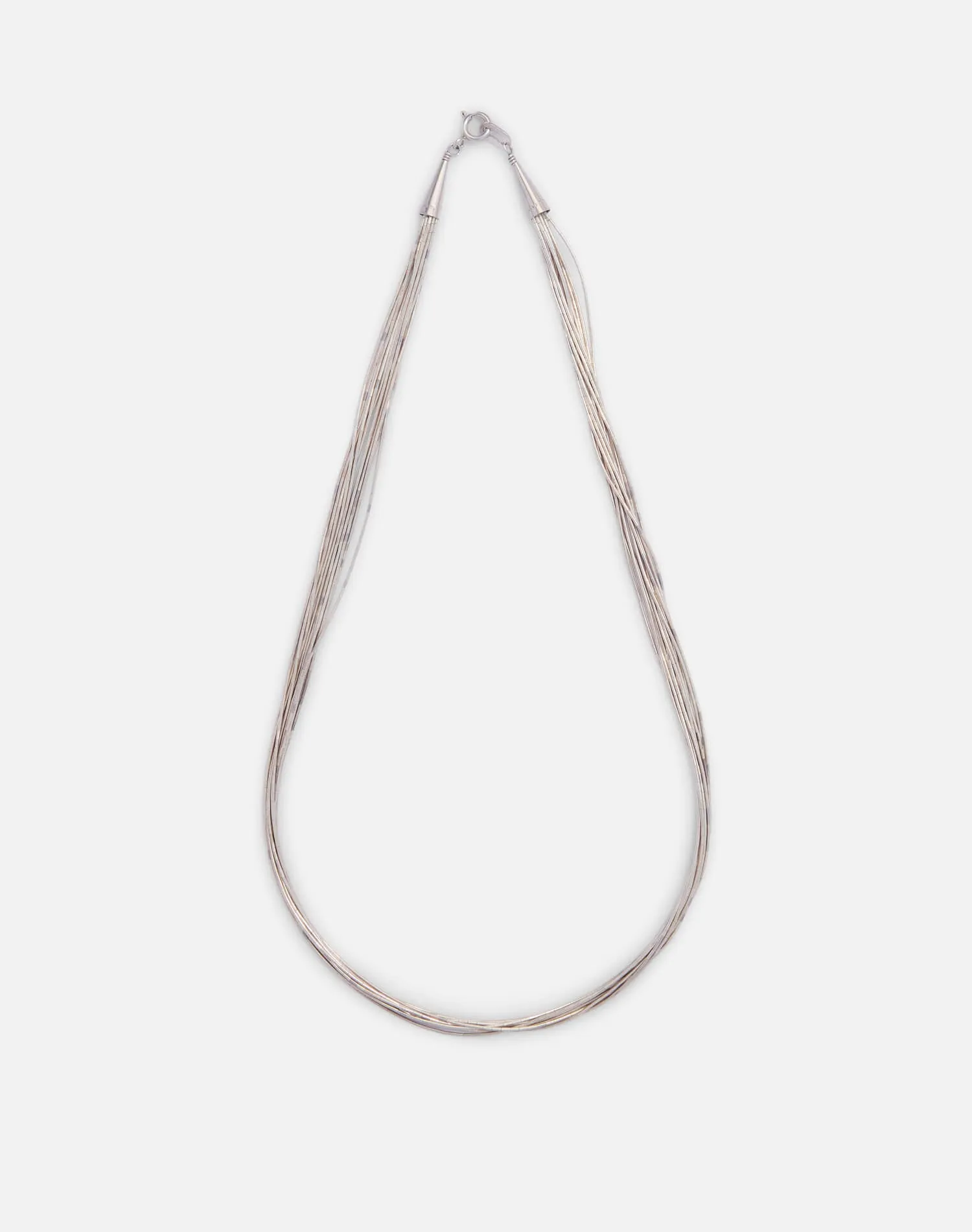 Vintage 70s Liquid Silver Necklace -#1737 sold by Re/Done product image thumbnail 2
