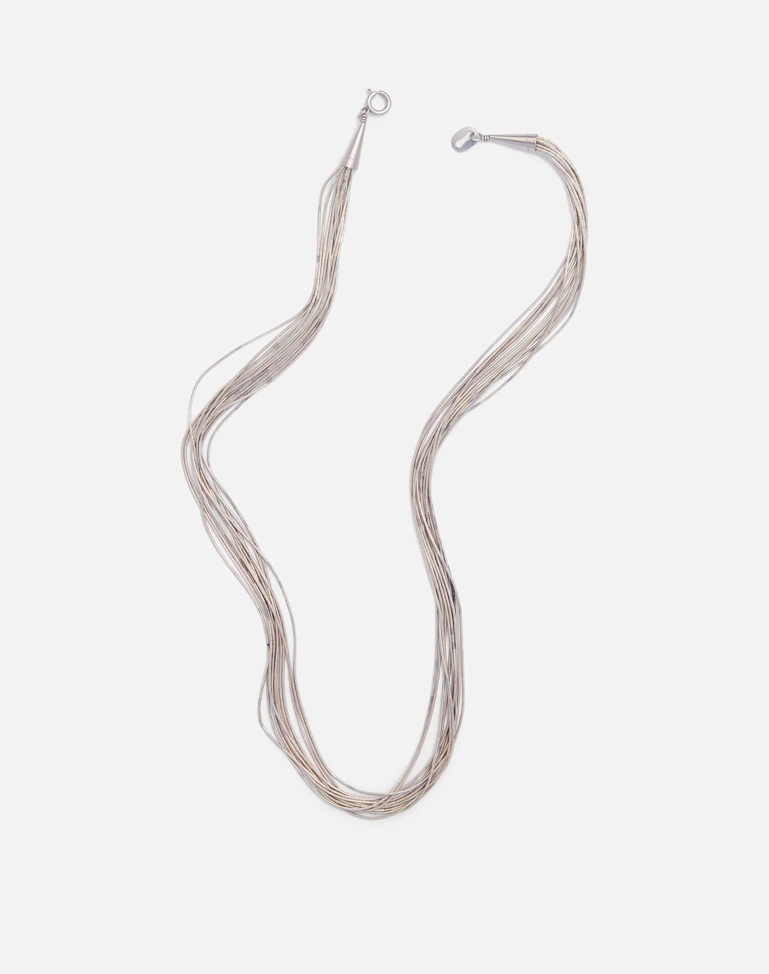 Vintage 70s Liquid Silver Necklace -#1737 sold by Re/Done product image thumbnail 3