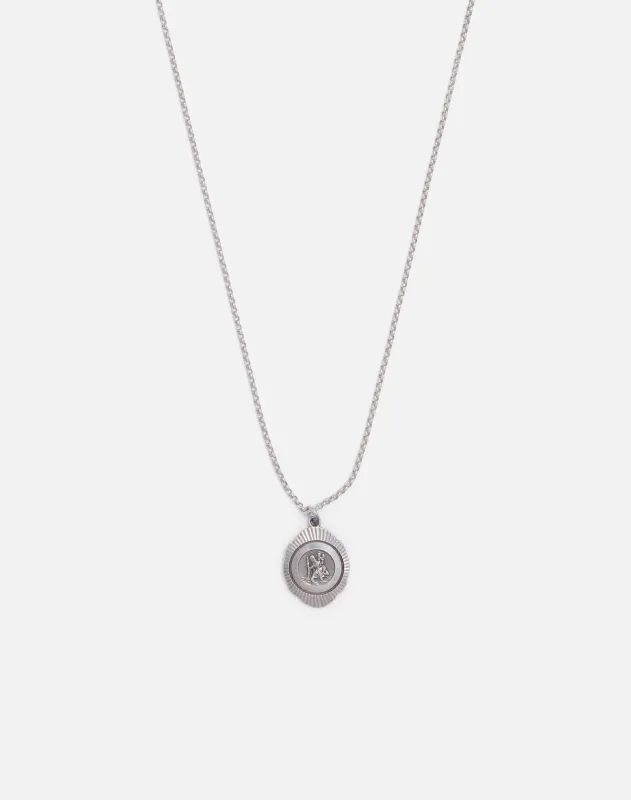 Vintage Sterling St Christopher Necklace - #1684 made by Re/Done