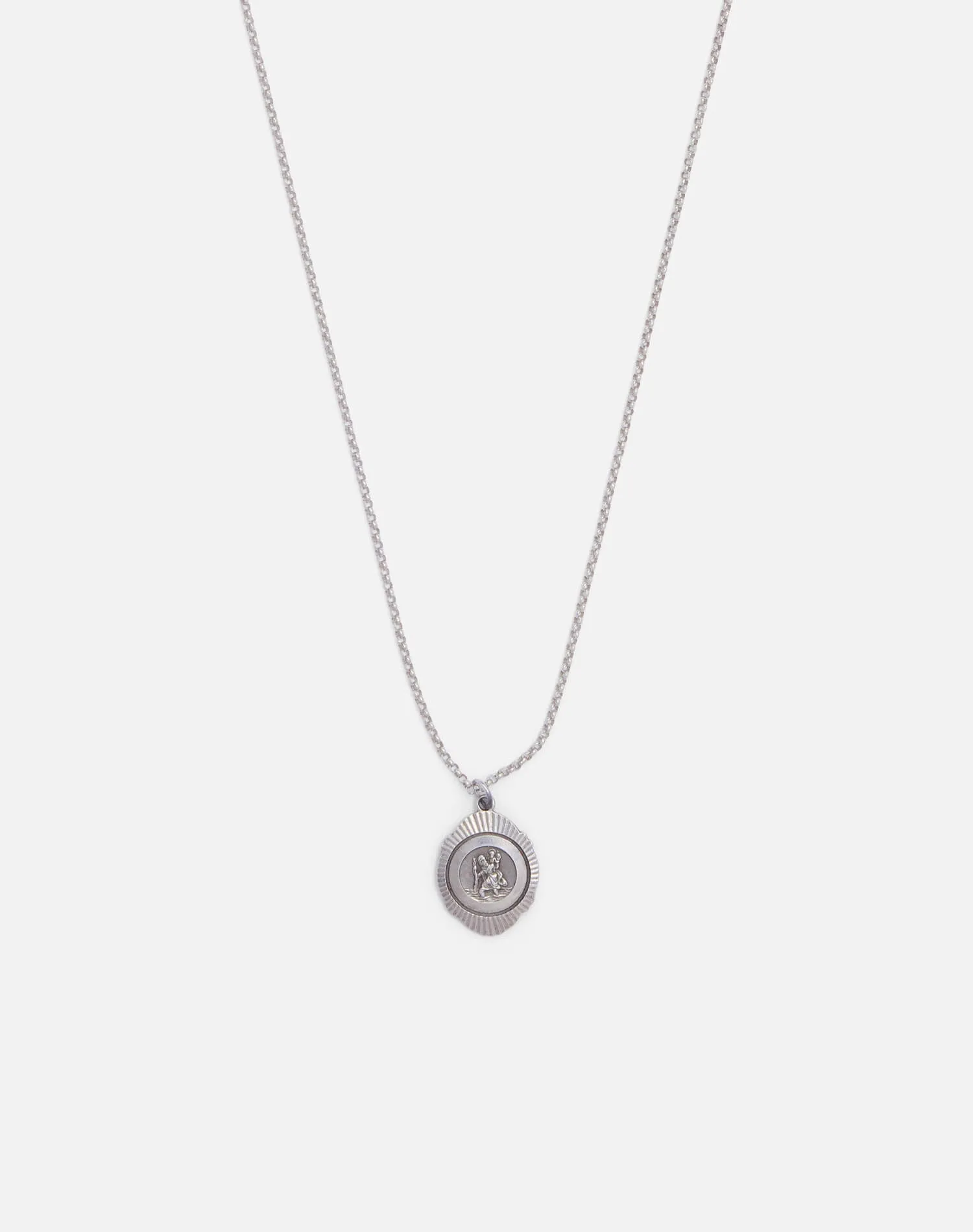 Vintage Sterling St Christopher Necklace - #1684 sold by Re/Done