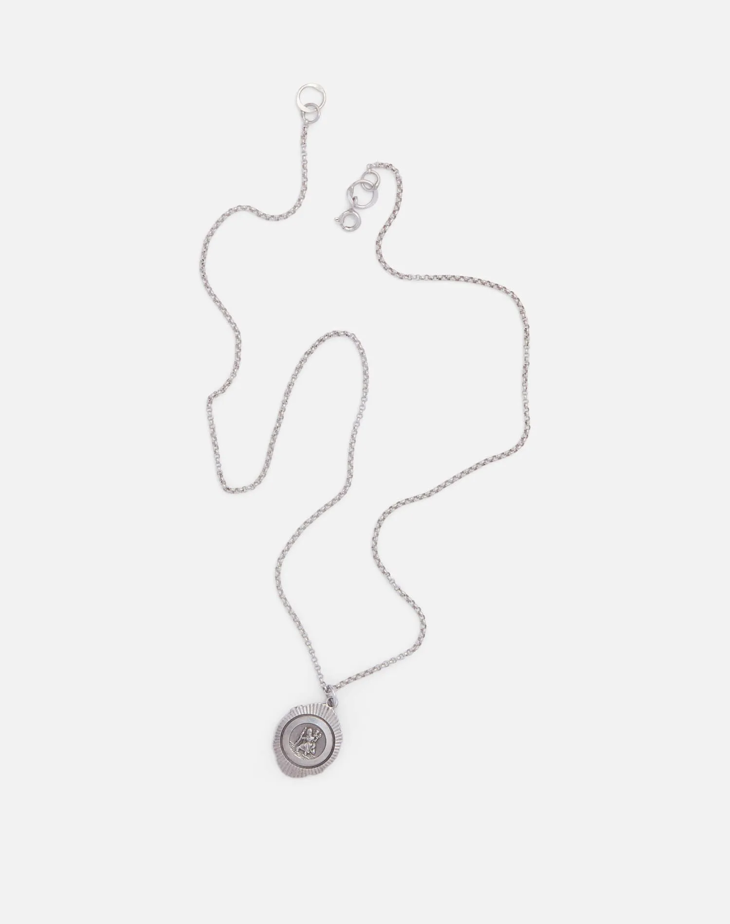 Vintage Sterling St Christopher Necklace - #1684 sold by Re/Done product image thumbnail 3