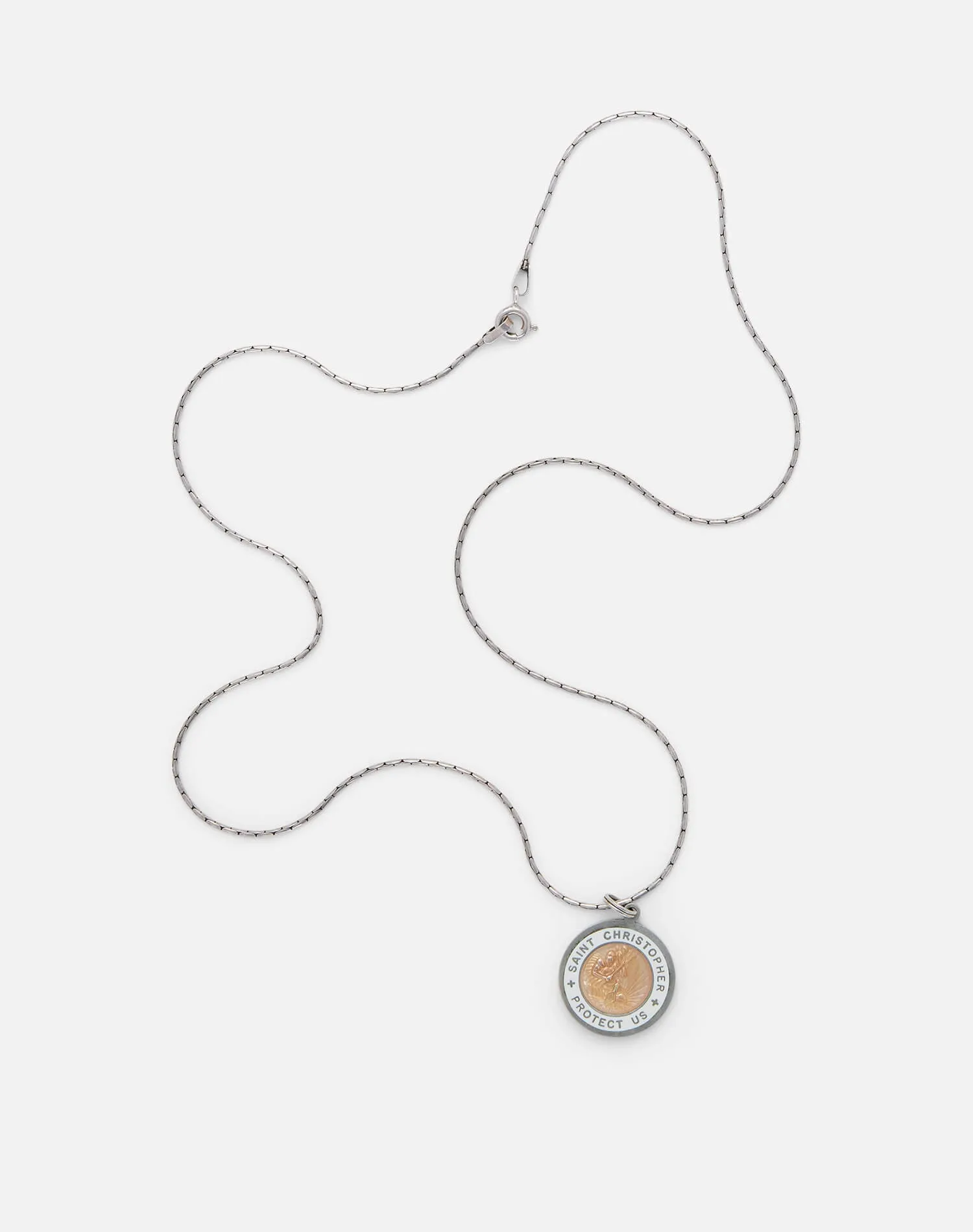 Vintage Sterling Enamel St Christopher Necklace - #1679 sold by Re/Done product image thumbnail 3