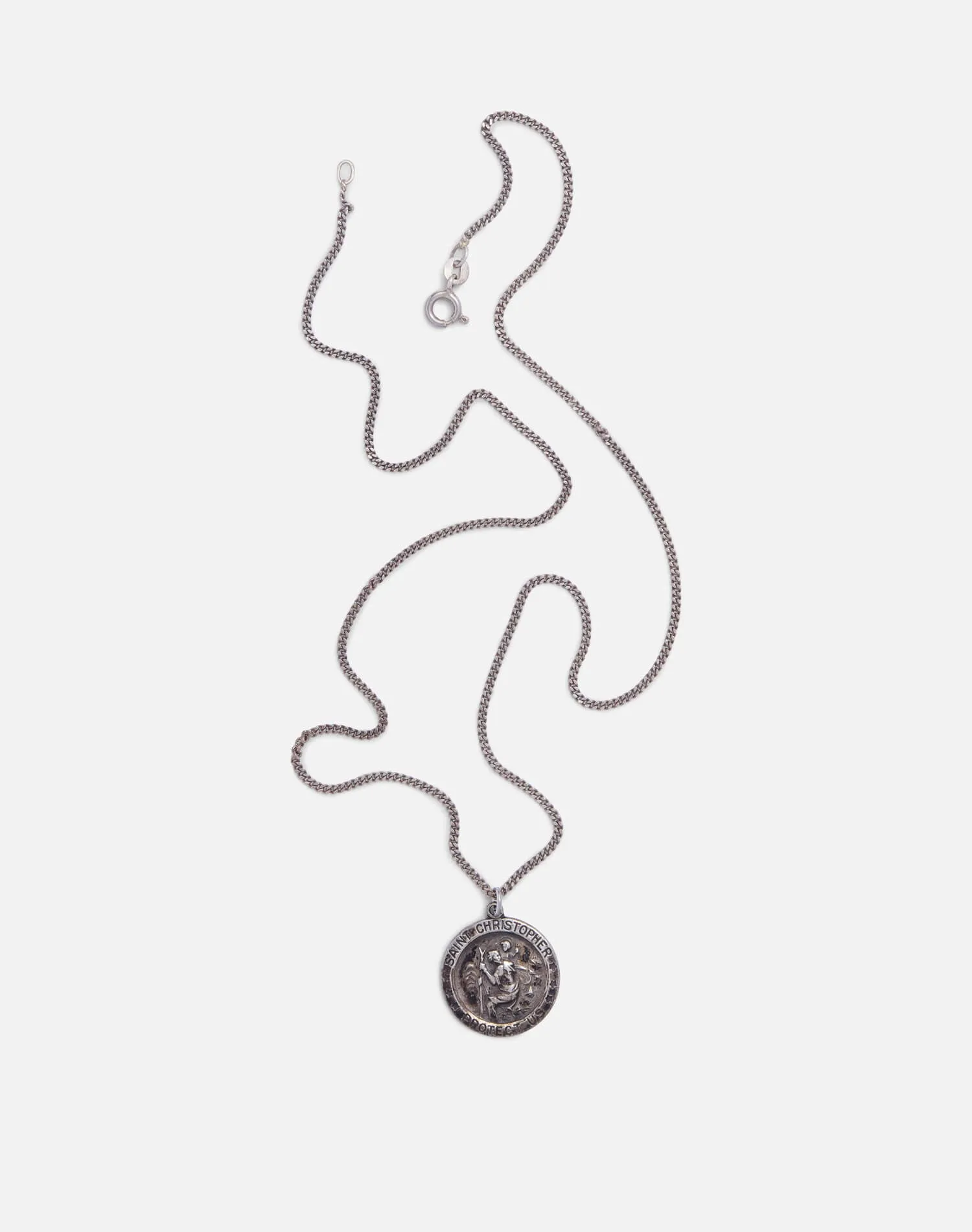 Vintage Sterling St Christopher Necklace - #1678 sold by Re/Done product image thumbnail 3