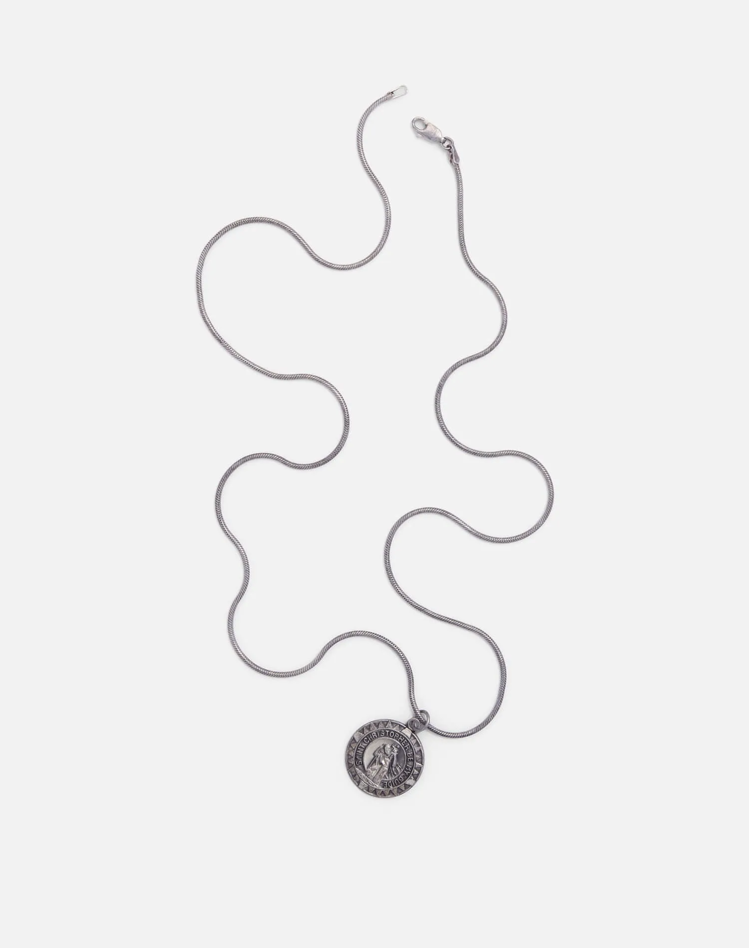 Vintage Sterling St Christopher Necklace - #1677 sold by Re/Done product image thumbnail 3