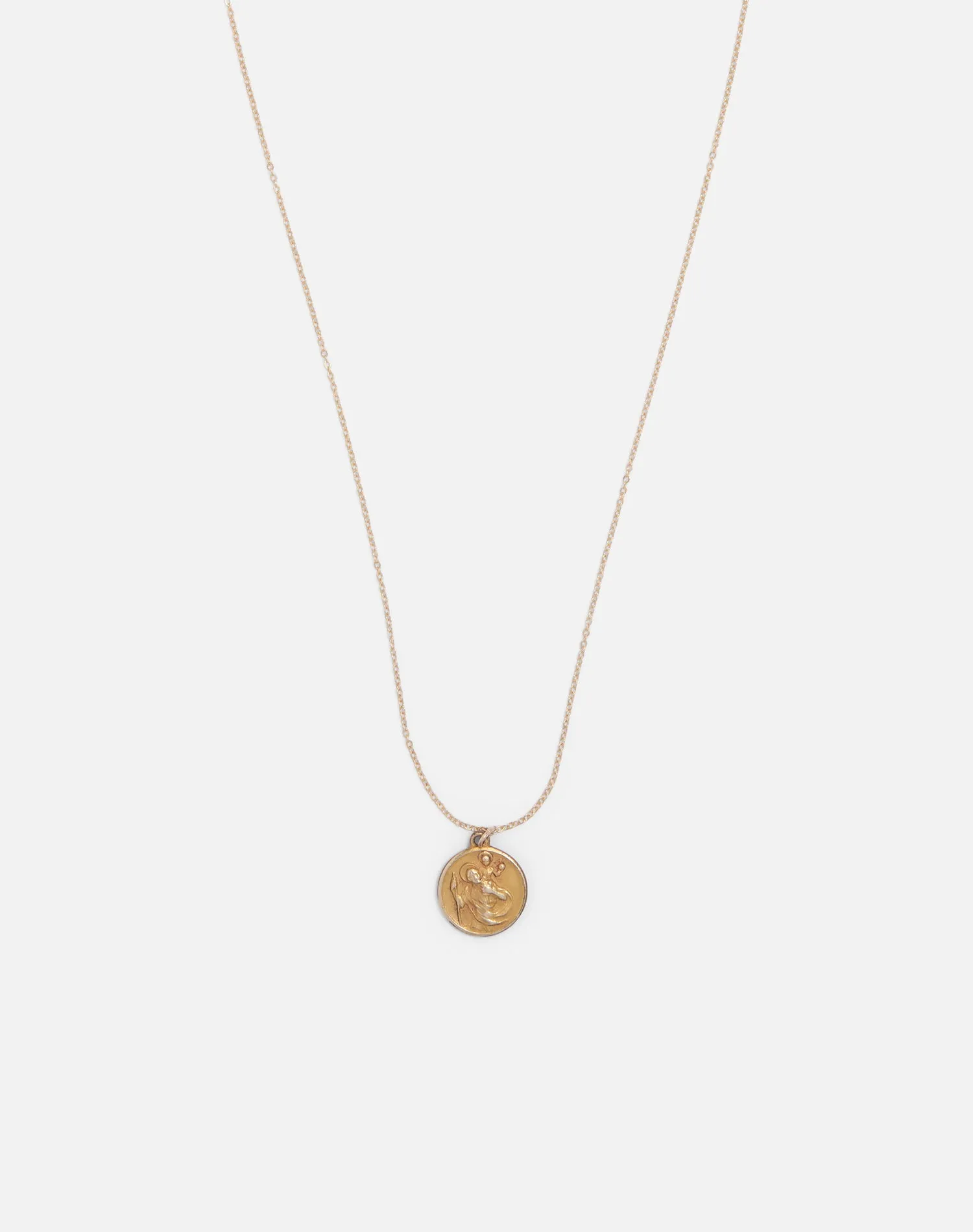 Vintage Gold Filled St Christopher Necklace - #1670 sold by Re/Done