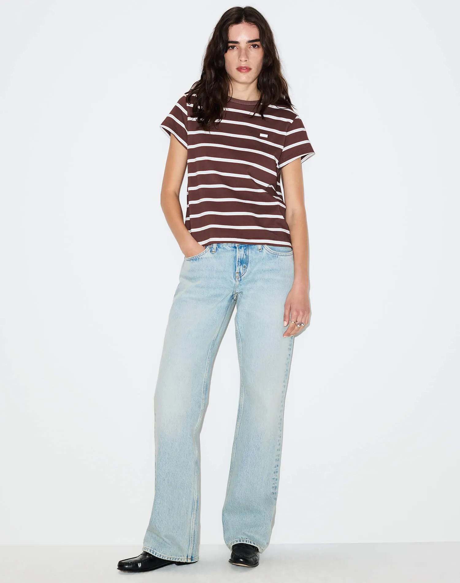 Classic Tee - Coffee Bean Stripe sold by Re/Done product image thumbnail 3