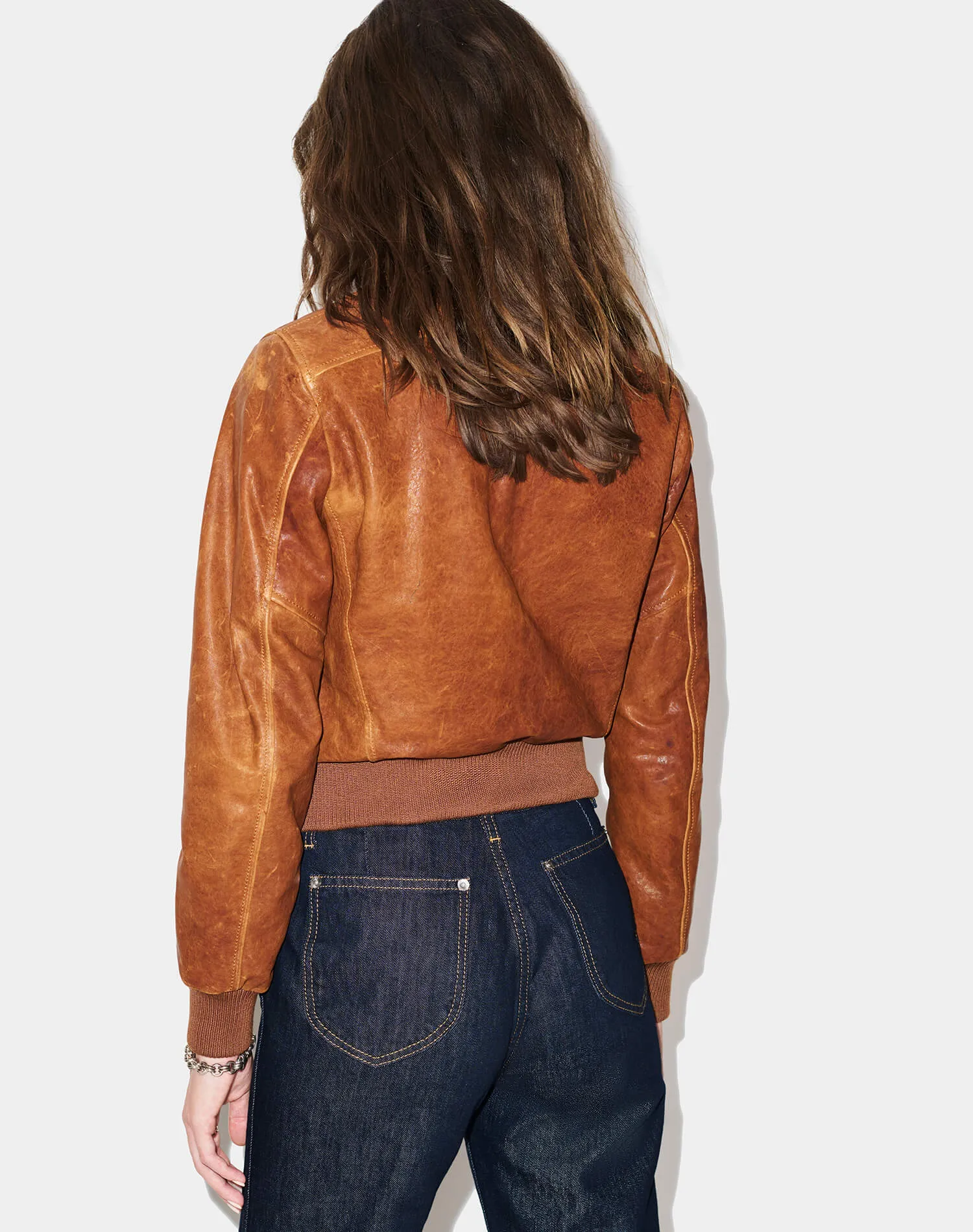Quinn Jacket - Cognac sold by Re/Done product image thumbnail 4