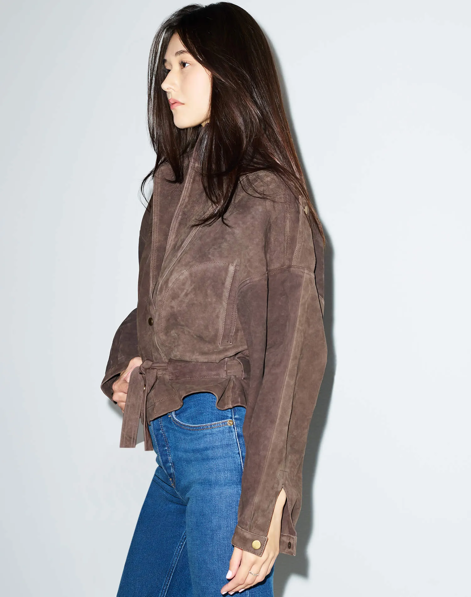 Debbie Jacket - Coffee Bean sold by Re/Done product image thumbnail 2