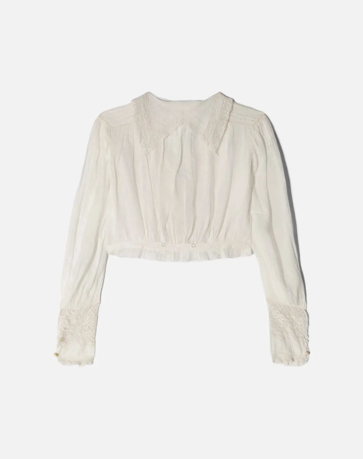 Vintage Victorian Era Cotton + Lace Top -#1746 sold by Re/Done product image thumbnail 2