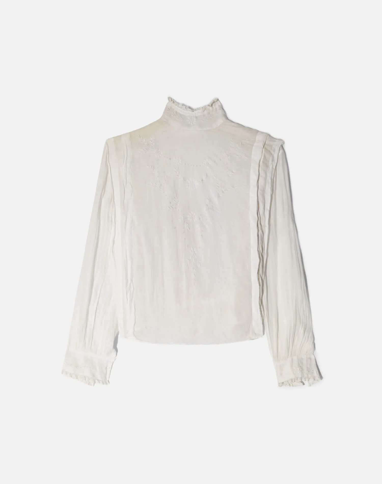 Vintage Victorian Era Cotton Embroidered Top -#1743 sold by Re/Done