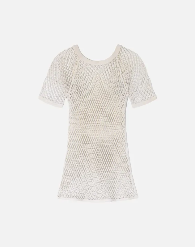 Vintage 80s Netted Mesh Tee -#1839 made by Re/Done