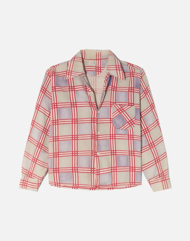 Vintage 50s Cotton Flannel Shirt -#1818 made by Re/Done