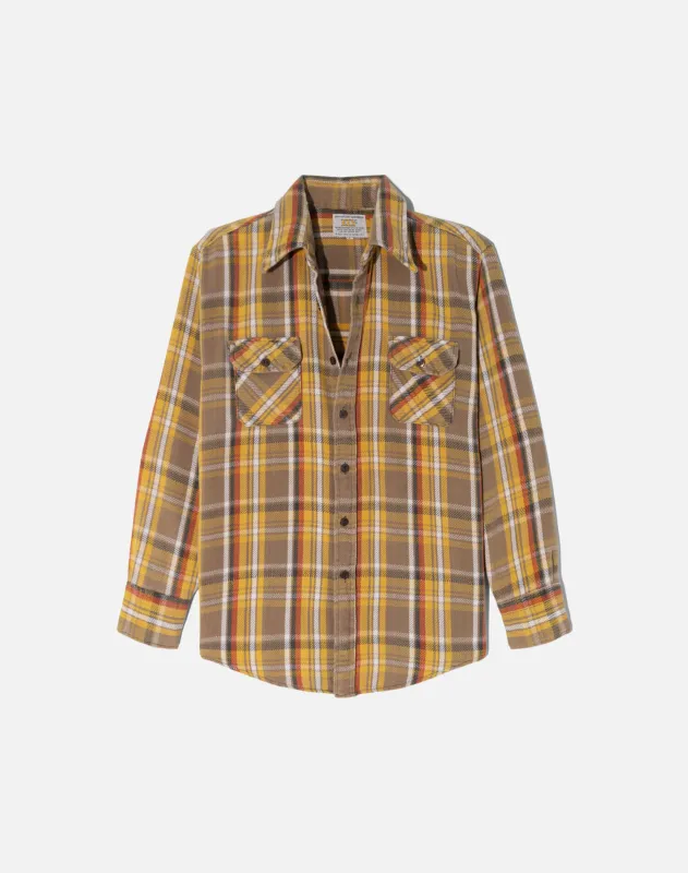 Vintage 80s Ely Cotton Flannel Shirt -#1817 made by Re/Done