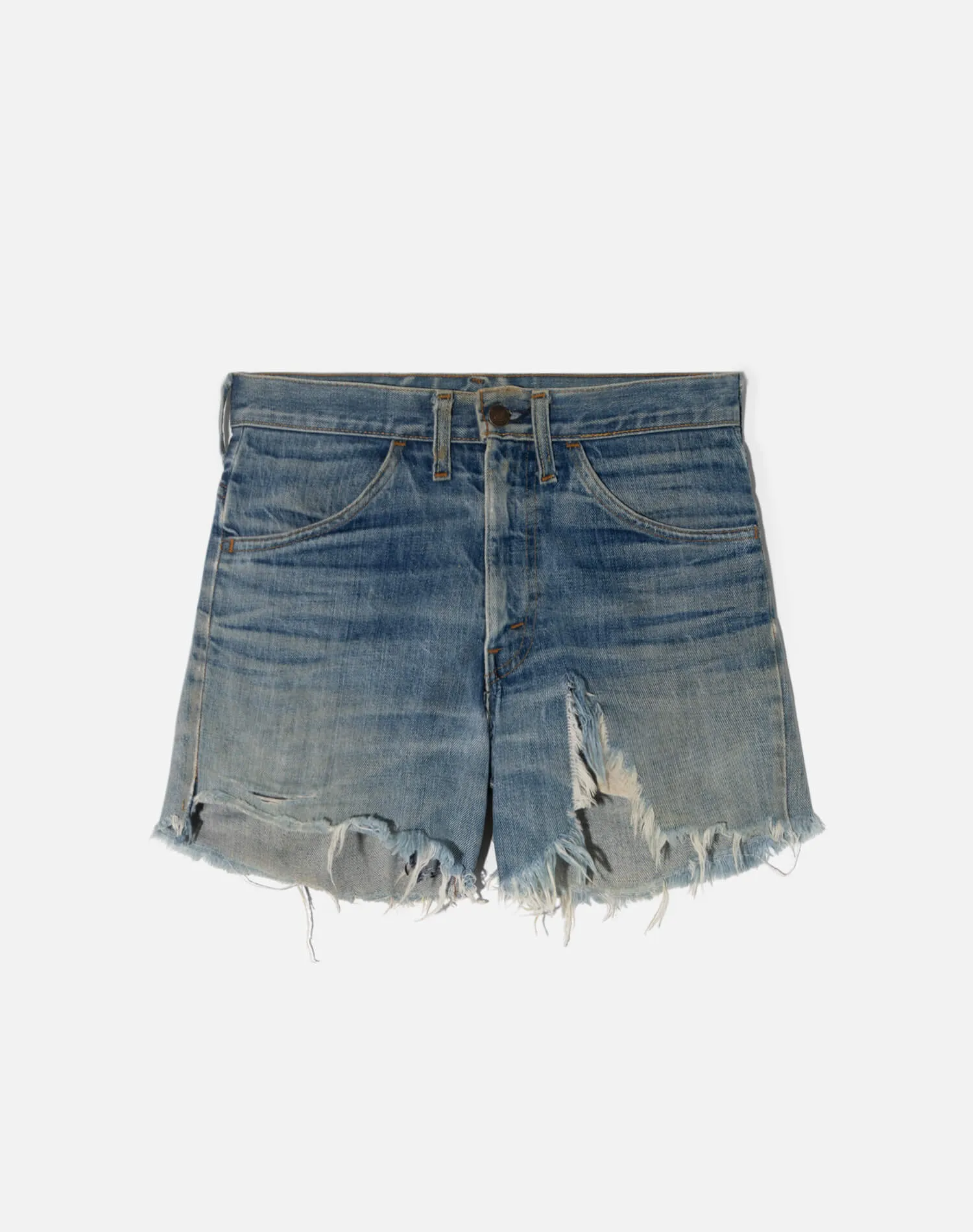 Vintage 70s Shredded and Repaired Levi's Cutoff Short -#1796 sold by Re/Done