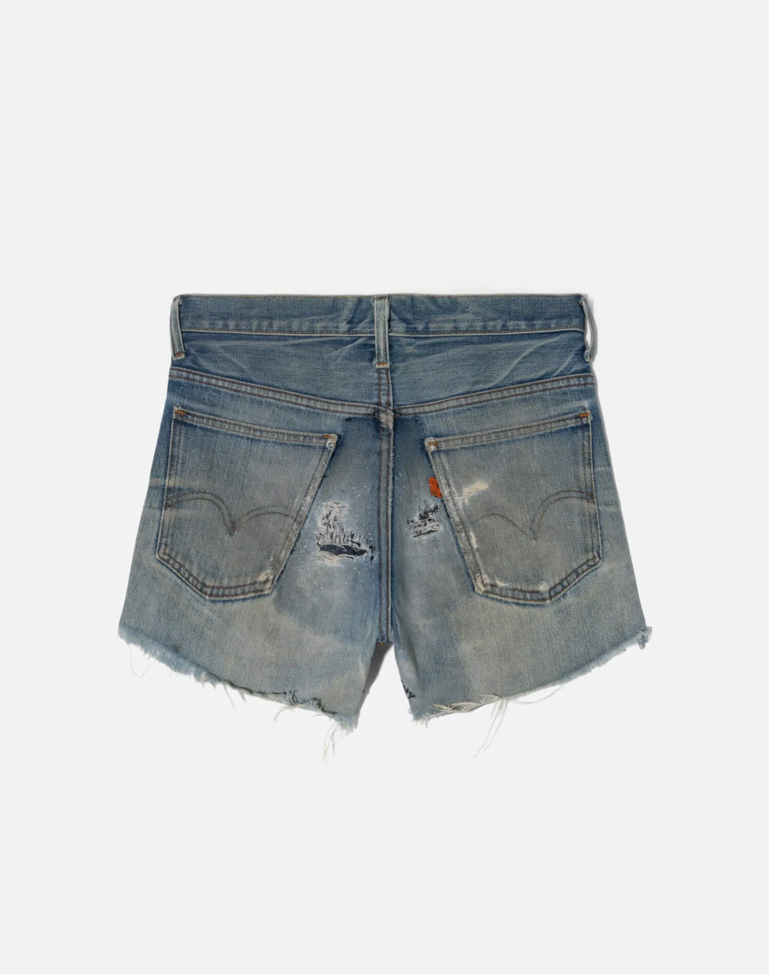 Vintage 70s Shredded and Repaired Levi's Cutoff Short -#1796 sold by Re/Done product image thumbnail 2