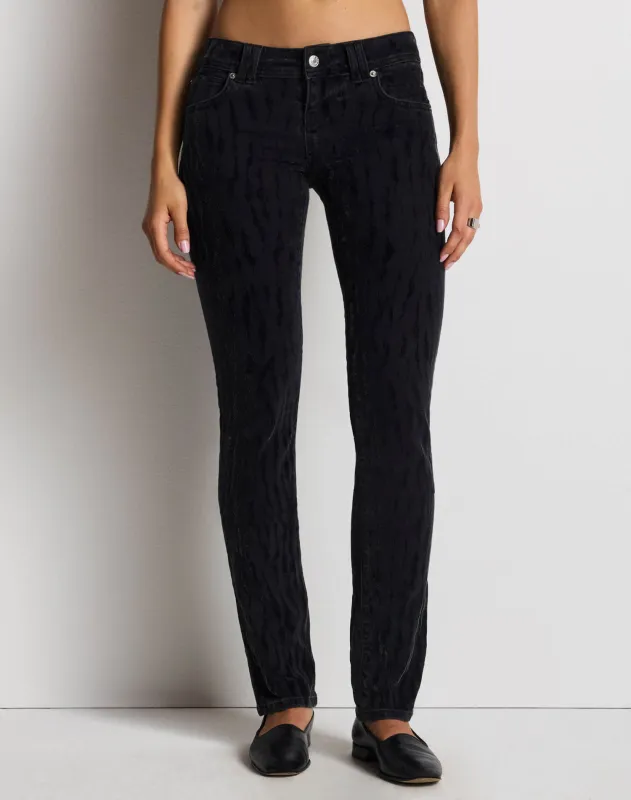 Lean Jean - Zebra Flocked made by Re/Done