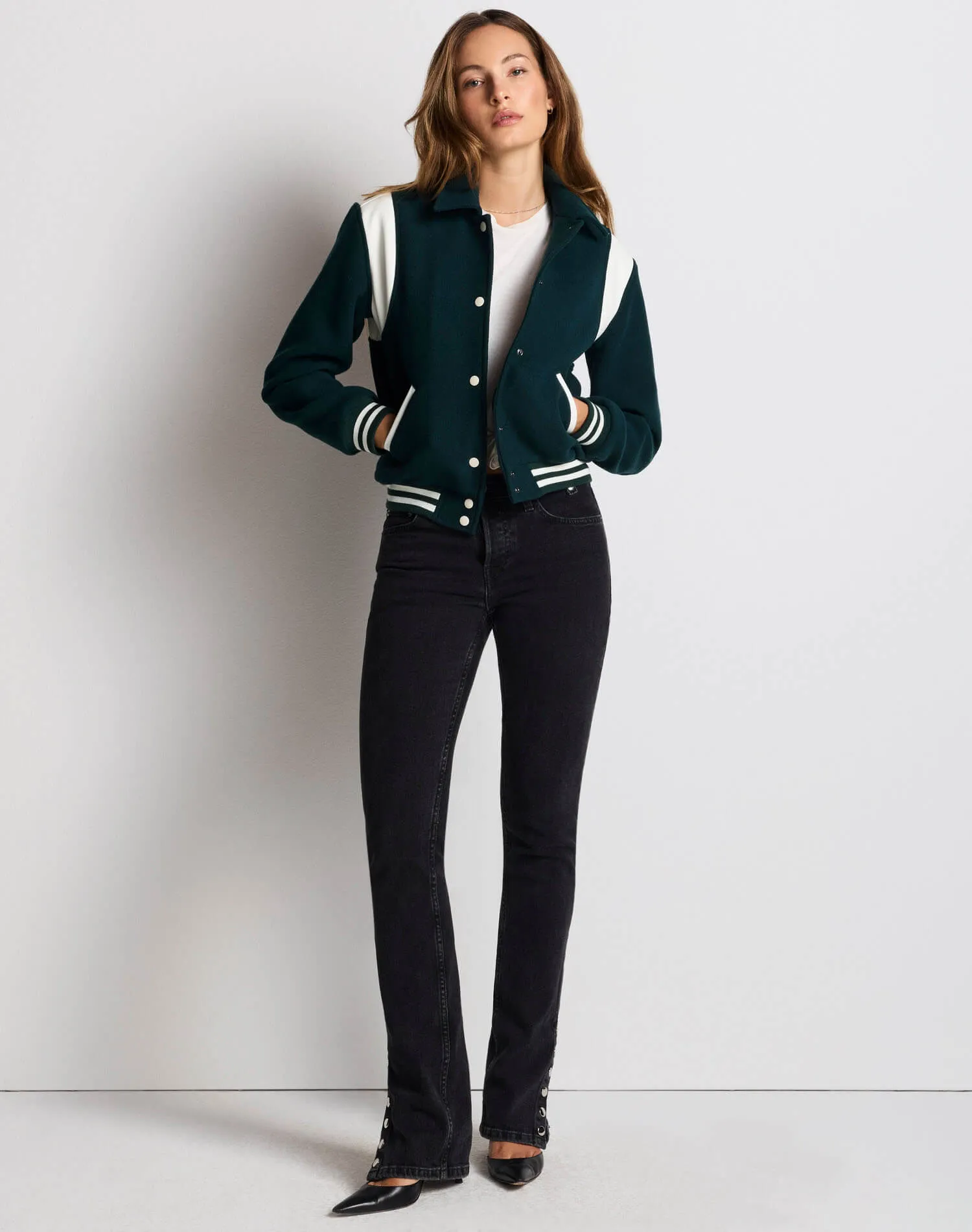 Varsity Jacket - Mallard sold by Re/Done product image thumbnail 3