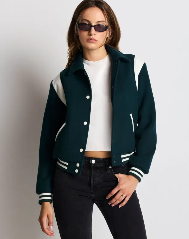 Varsity Jacket - Mallard made by Re/Done