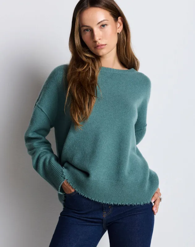 Margot Cashmere Crewneck - Aspen Green made by Re/Done