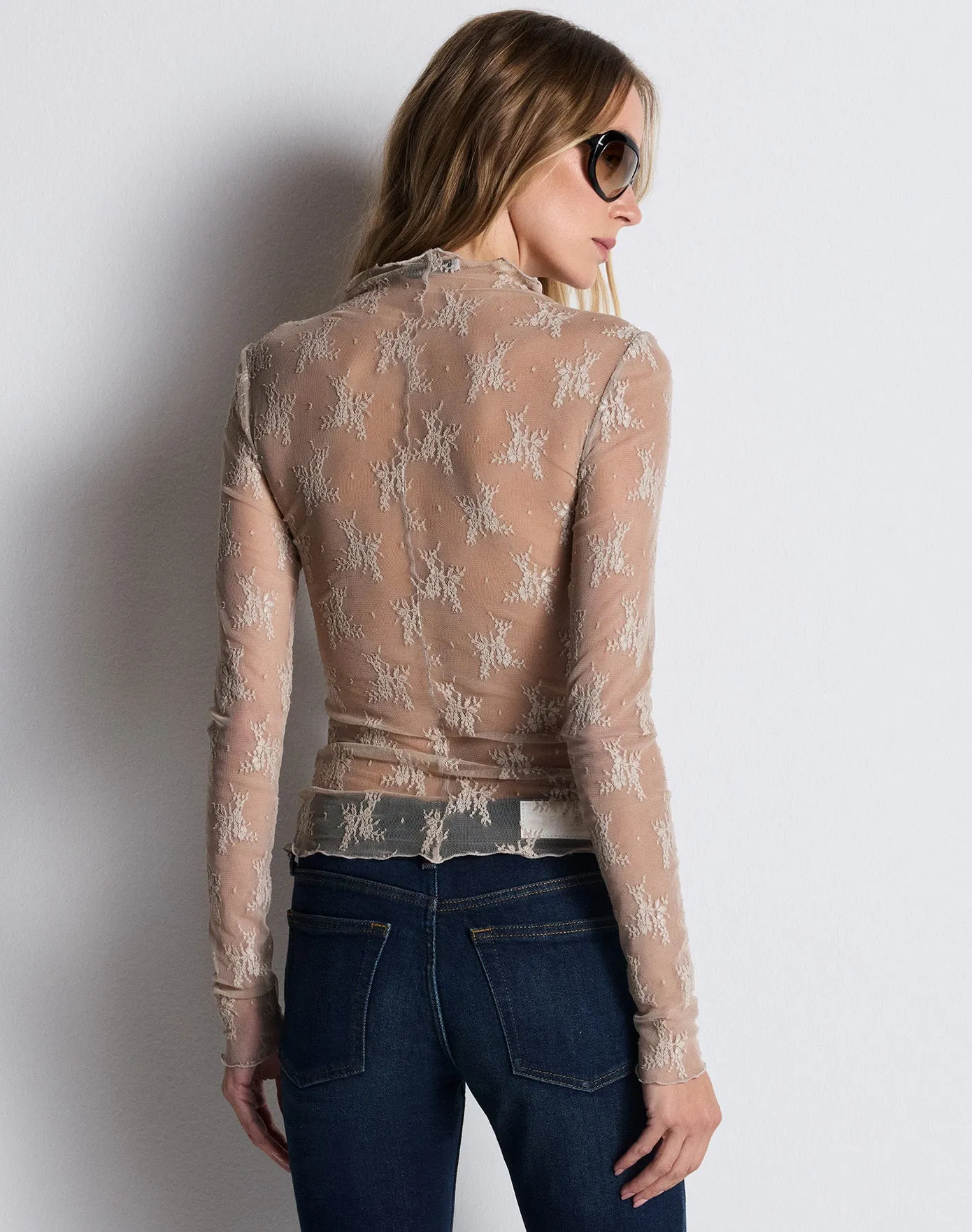 Rhytym Lace Long Sleeve - Smoke sold by Re/Done product image thumbnail 3