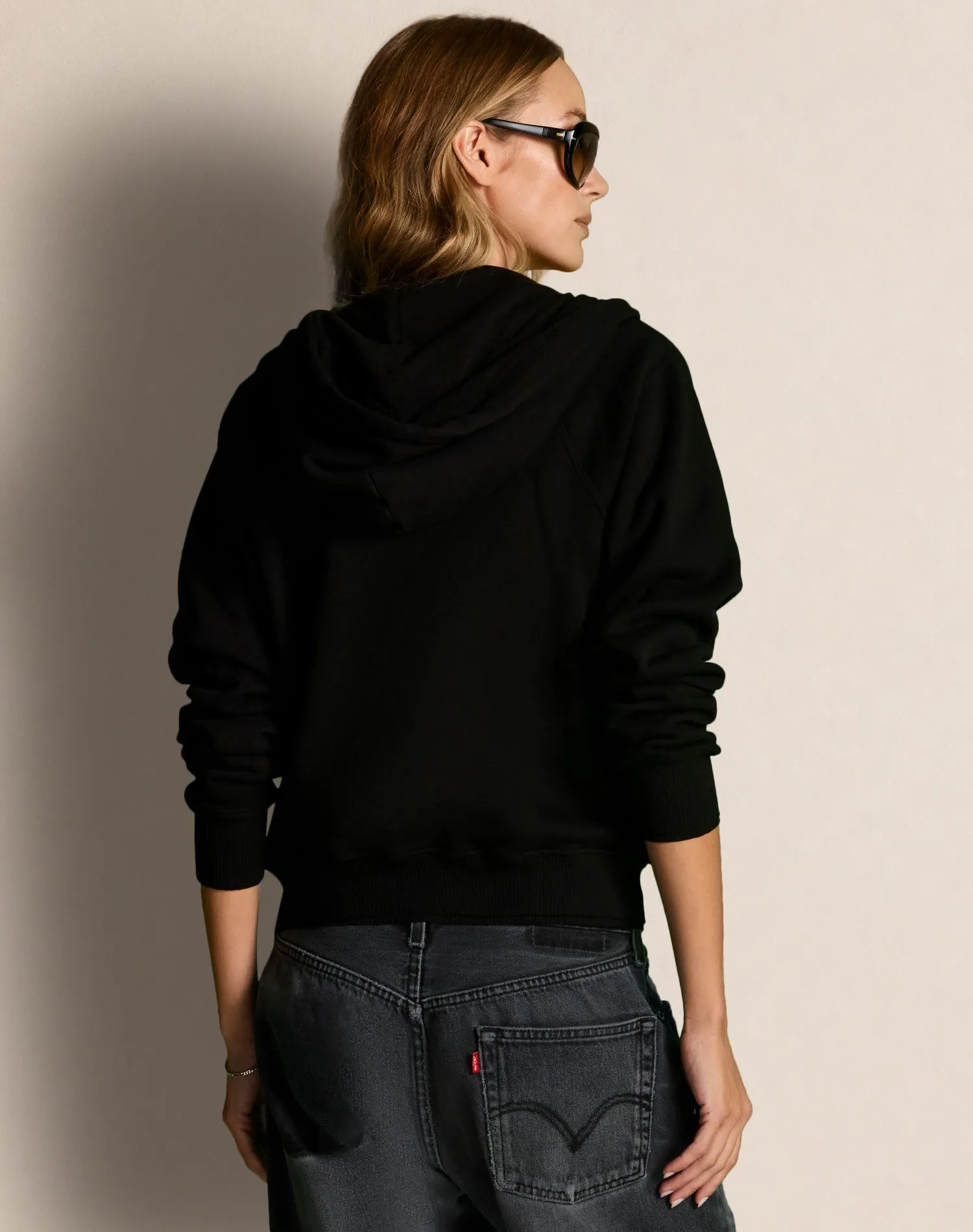 Suzuki Zip Hoodie - Noir sold by Re/Done product image thumbnail 3
