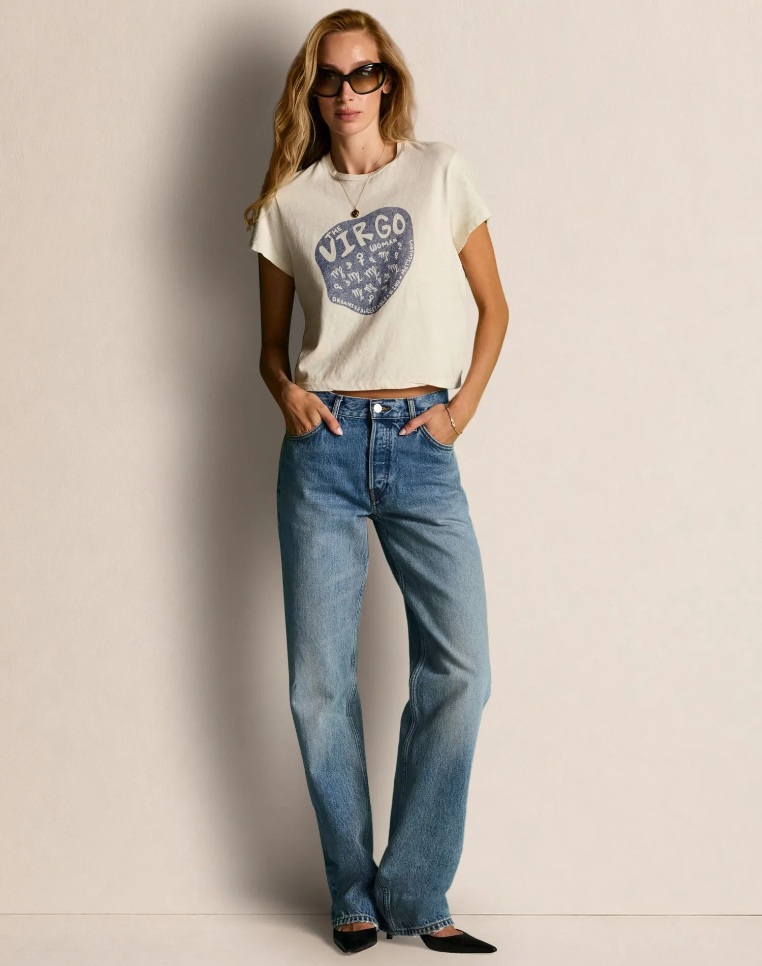 50s Boxy Tee Virgo - Parchment sold by Re/Done product image thumbnail 2