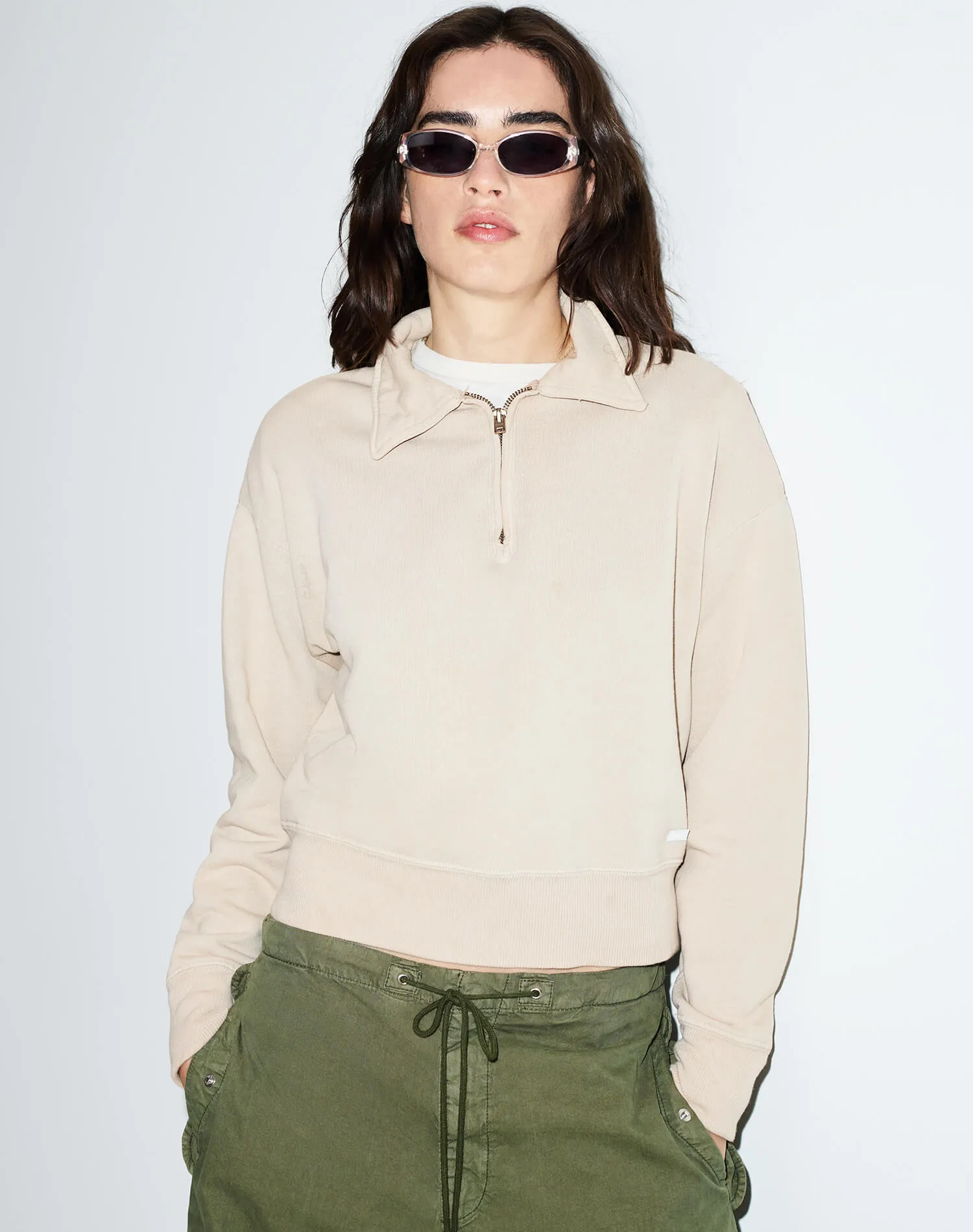 Benny Half Zip - Khaki sold by Re/Done product image thumbnail 3
