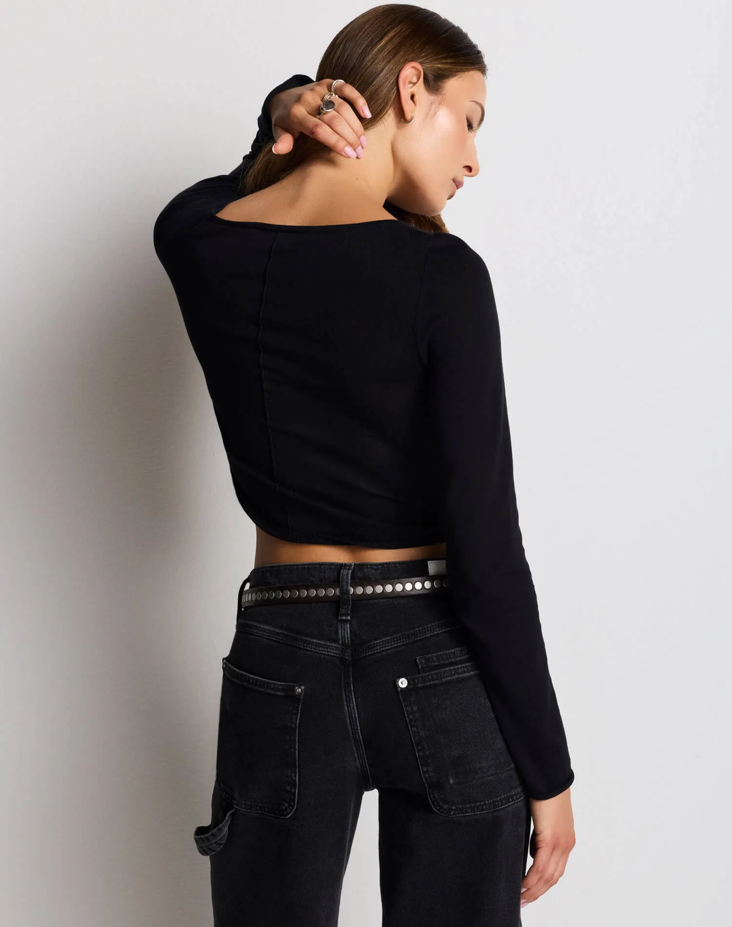 Nicki Pullover - Black sold by Re/Done product image thumbnail 3