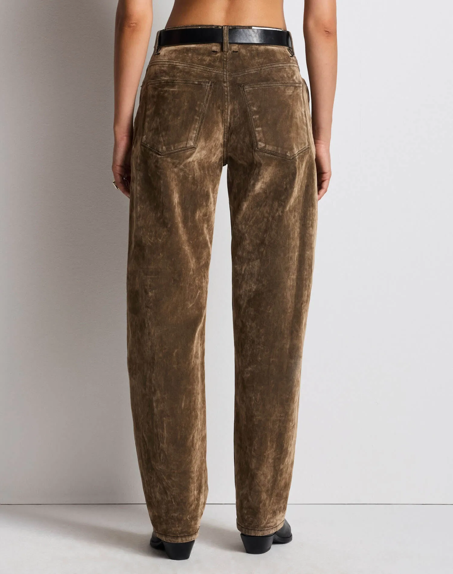 Rewind Jean - Beige Black Flock sold by Re/Done product image thumbnail 3