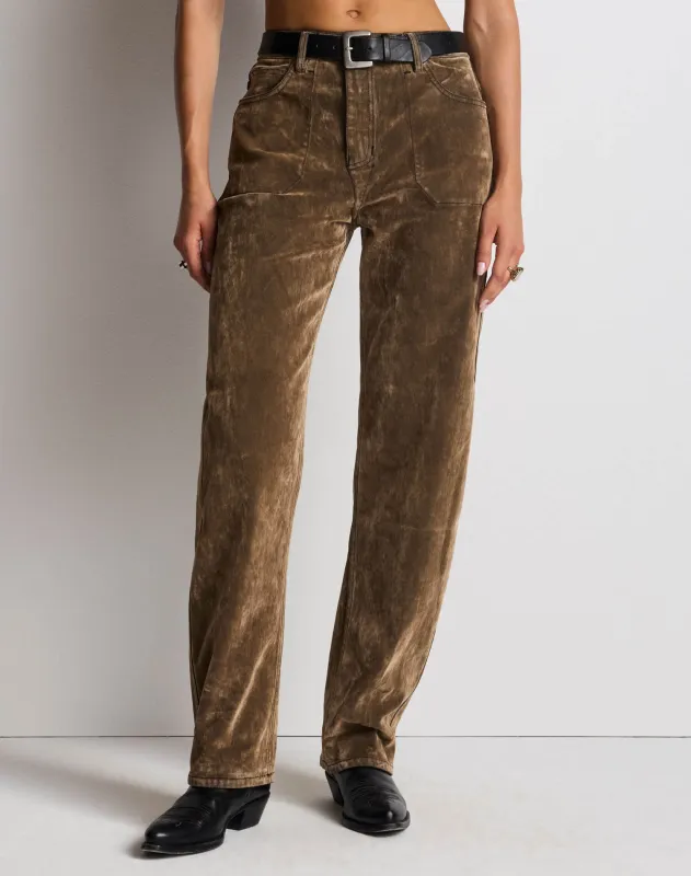 Rewind Jean - Beige Black Flock made by Re/Done