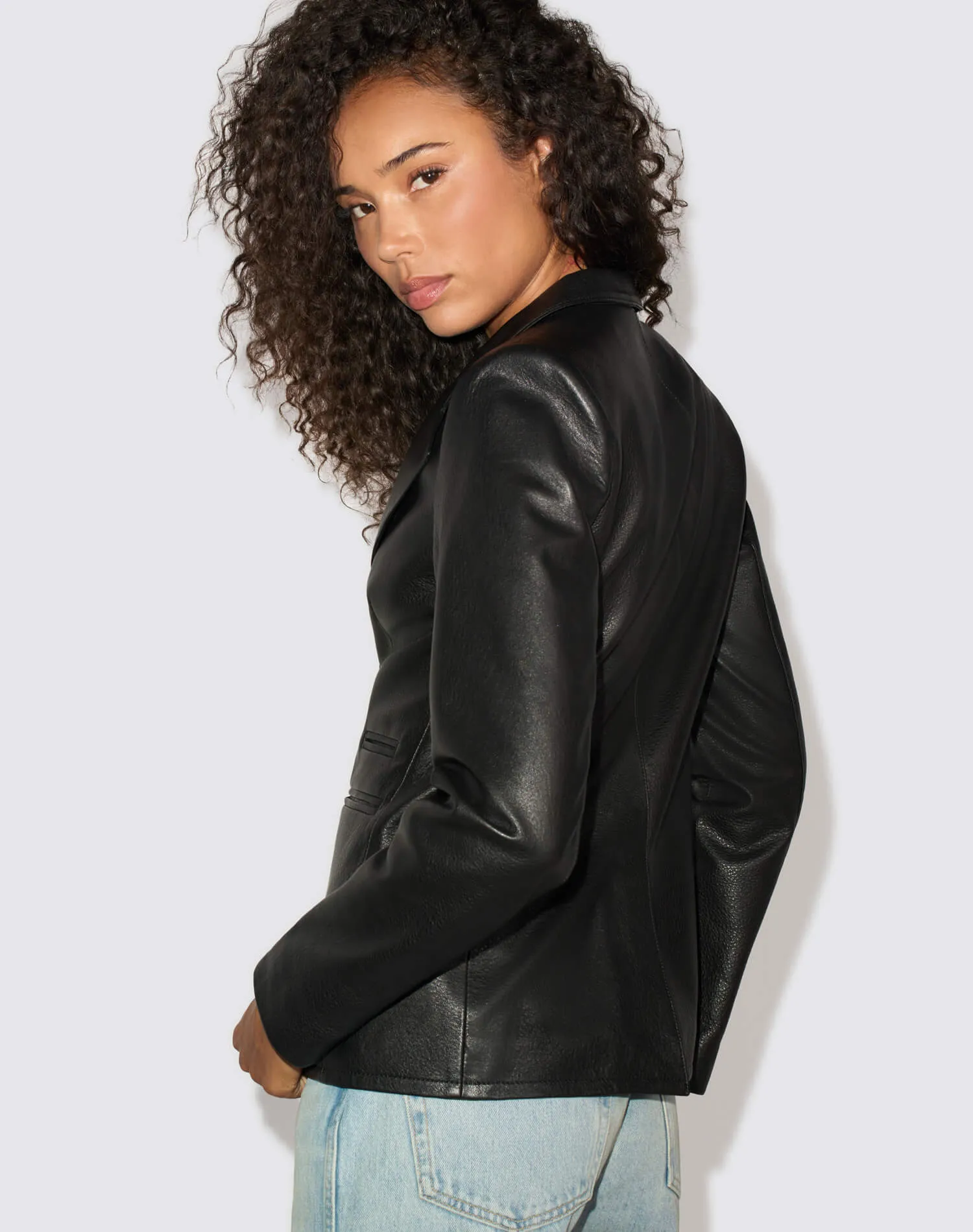 Zoe Blazer - Black sold by Re/Done product image thumbnail 3