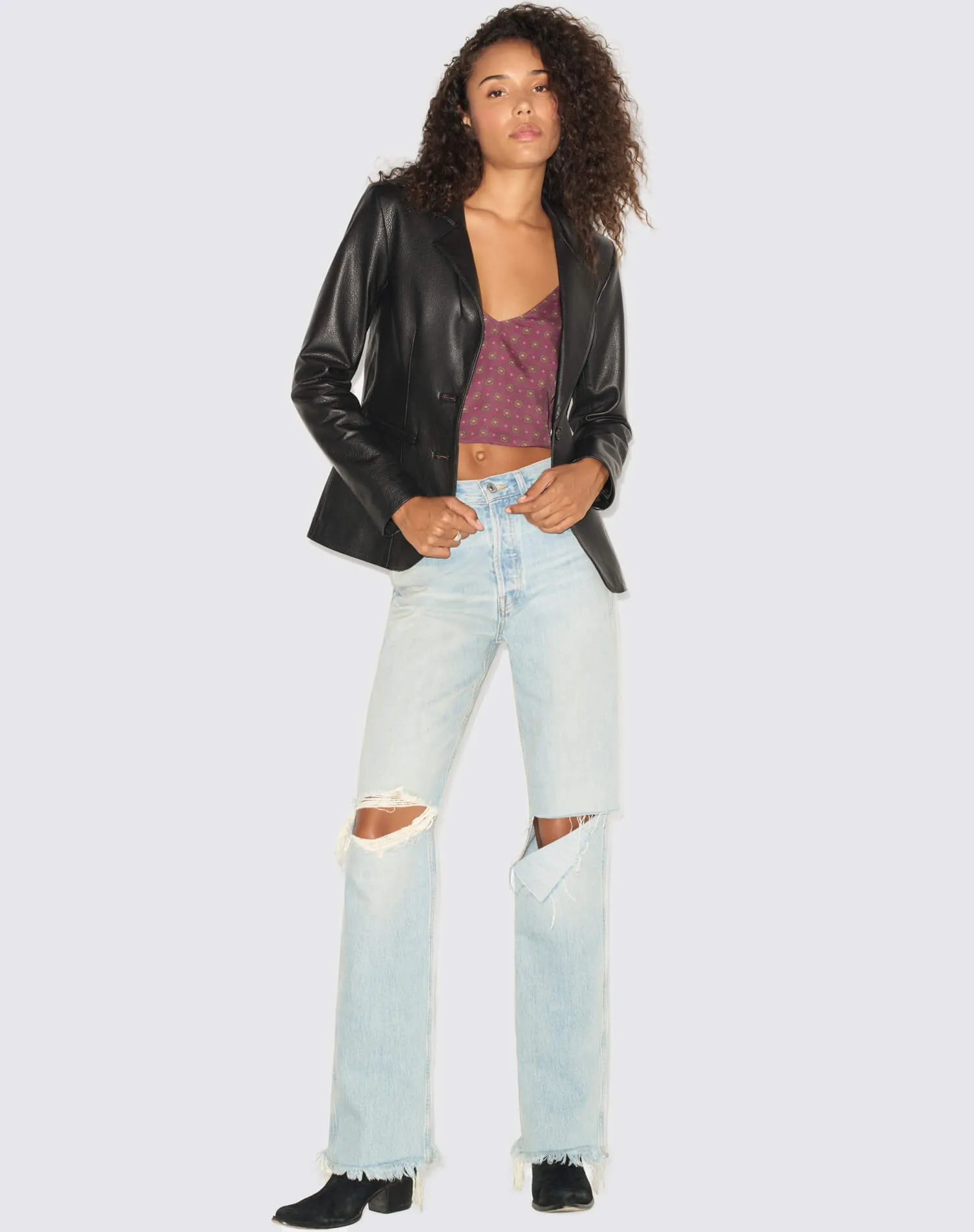 Zoe Blazer - Black sold by Re/Done product image thumbnail 2