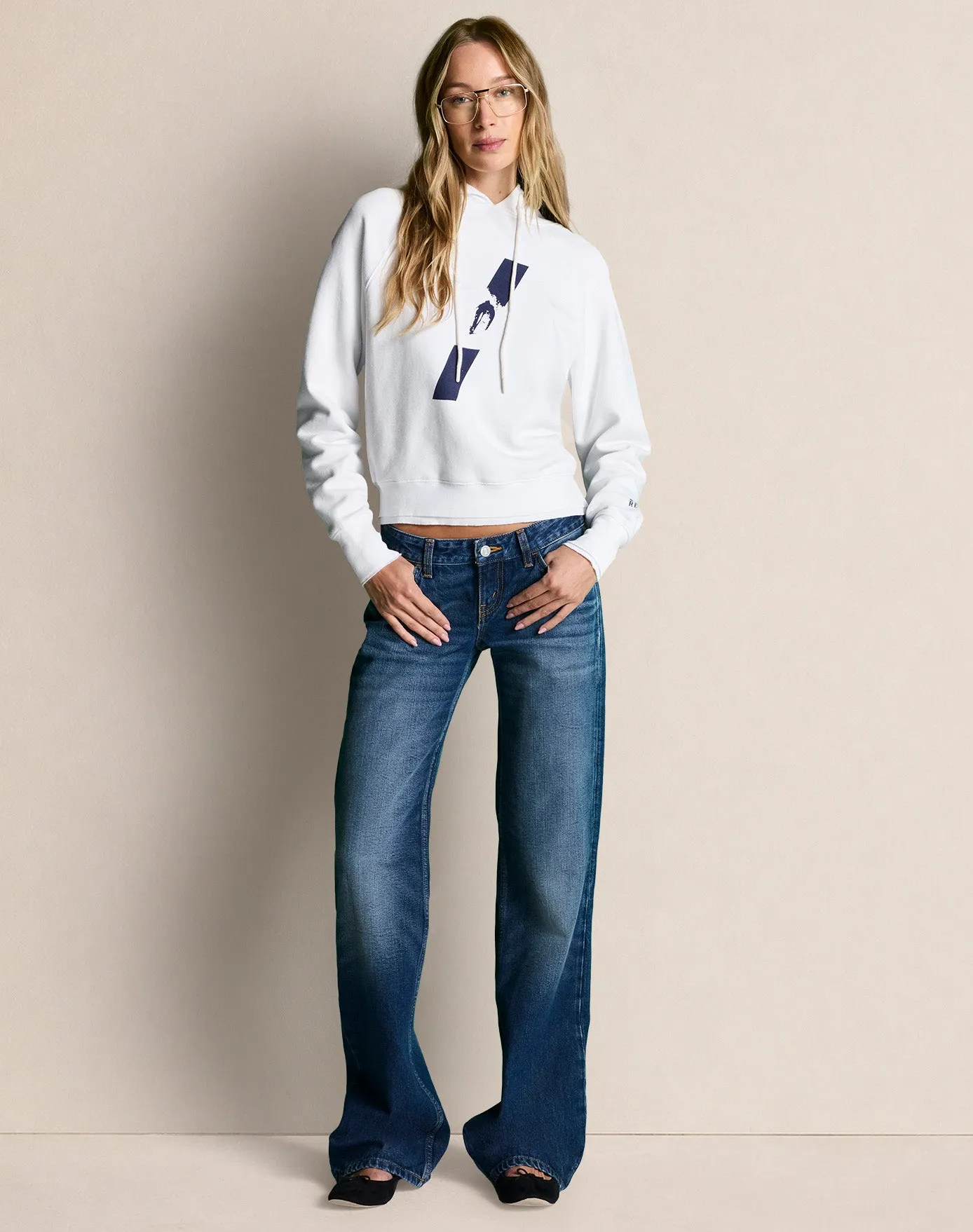 Suzuki Pullover Kaia Slash - Optic White sold by Re/Done product image thumbnail 2